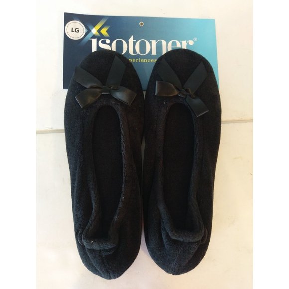 Isotoner Womens Terry Ballerina Slippers